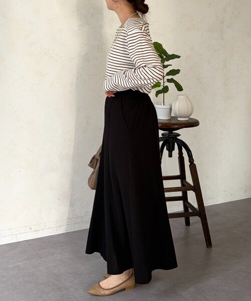 Chez toi（シェトワ）の「梨地セミフレアスカート（スカート・レディース・ブルー/ネイビー/オレンジ/ブラック・FREE）」の11枚目の写真