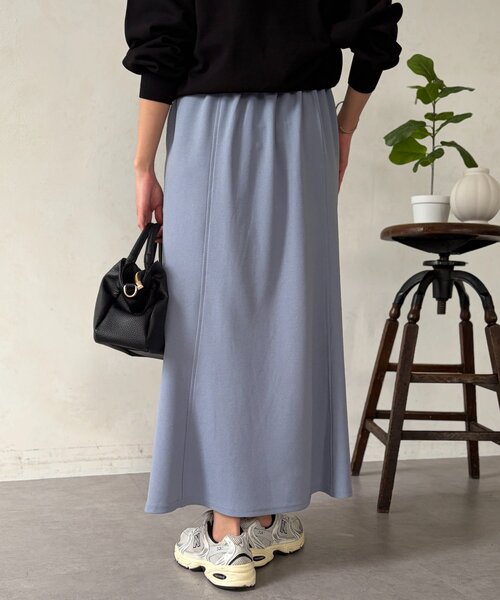 Chez toi（シェトワ）の「梨地セミフレアスカート（スカート・レディース・ブルー/ネイビー/オレンジ/ブラック・FREE）」の16枚目の写真