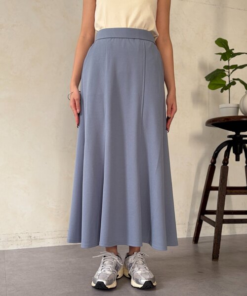 Chez toi（シェトワ）の「梨地セミフレアスカート（スカート・レディース・ブルー/ネイビー/オレンジ/ブラック・FREE）」の21枚目の写真