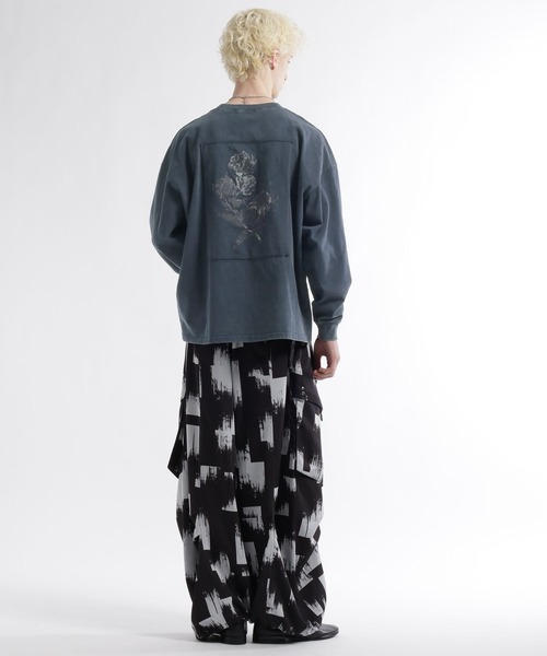 HARE（ハレ）の「Vintageバックプリントカットソー(HARE)（Tシャツ/カットソー・メンズ・ブラック/パープル/ネイビー・MEDIUM/SMALL）」の4枚目の写真
