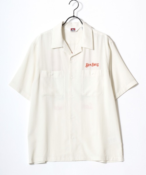 BEN DAVIS(ベンデイビス)の「BEN DAVIS/ベンデイビス SOUVENIR OC SS SHIRT/オーバーサイズ ドレープ バックプリント刺繍 オープンカラー 半袖シャツ/レディース メンズ(シャツ/ブラウス・メンズ・ブラック/オフホワイト/ライトグリーン・M/XL/L)」の10枚目の写真