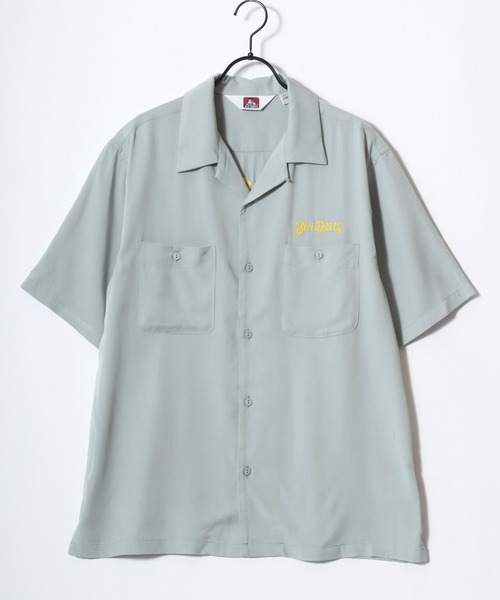 BEN DAVIS(ベンデイビス)の「BEN DAVIS/ベンデイビス SOUVENIR OC SS SHIRT/オーバーサイズ ドレープ バックプリント刺繍 オープンカラー 半袖シャツ/レディース メンズ(シャツ/ブラウス・メンズ・ブラック/オフホワイト/ライトグリーン・M/XL/L)」の14枚目の写真