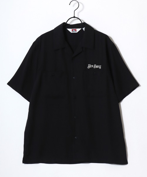 BEN DAVIS(ベンデイビス)の「BEN DAVIS/ベンデイビス SOUVENIR OC SS SHIRT/オーバーサイズ ドレープ バックプリント刺繍 オープンカラー 半袖シャツ/レディース メンズ(シャツ/ブラウス・メンズ・ブラック/オフホワイト/ライトグリーン・M/XL/L)」の12枚目の写真