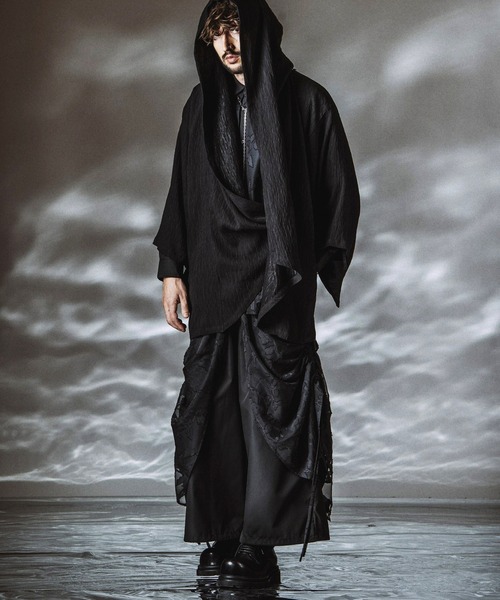 NO ID.（ノーアイディ）の「【NO ID.】KIMONO Hooded Gown / キモノフードガウン（カーディガン/ボレロ・メンズ・ブラック/その他23・ONE SIZE）」の17枚目の写真