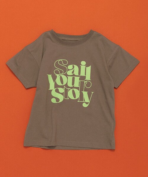 aBity select(アビティセレクト)の「【新色追加/aBity select./アビティセレクト】アソートロゴ半袖Tシャツ(Tシャツ/カットソー・キッズ・ブラウン/ライトピンク/アイボリー/サックスブルー/イエロー/カーキ/チャコールグレー/その他1・130/120/110/100/90)」の8枚目の写真