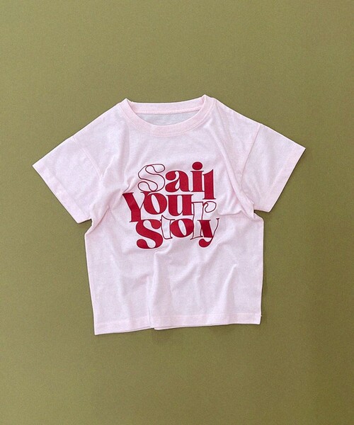 aBity select(アビティセレクト)の「【新色追加/aBity select./アビティセレクト】アソートロゴ半袖Tシャツ(Tシャツ/カットソー・キッズ・ブラウン/ライトピンク/アイボリー/サックスブルー/イエロー/カーキ/チャコールグレー/その他1・130/120/110/100/90)」の9枚目の写真