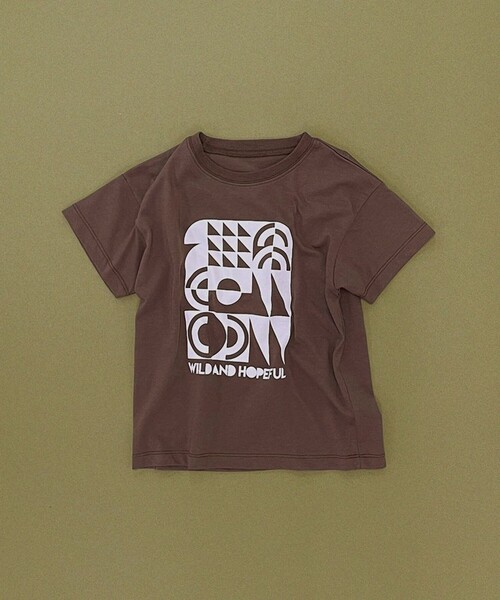 aBity select(アビティセレクト)の「【新色追加/aBity select./アビティセレクト】アソートロゴ半袖Tシャツ(Tシャツ/カットソー・キッズ・ブラウン/ライトピンク/アイボリー/サックスブルー/イエロー/カーキ/チャコールグレー/その他1・130/120/110/100/90)」の11枚目の写真