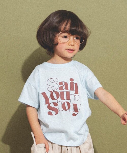 aBity select(アビティセレクト)の「【新色追加/aBity select./アビティセレクト】アソートロゴ半袖Tシャツ(Tシャツ/カットソー・キッズ・ブラウン/ライトピンク/アイボリー/サックスブルー/イエロー/カーキ/チャコールグレー/その他1・130/120/110/100/90)」の14枚目の写真