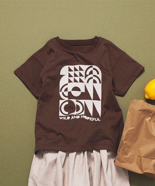 aBity select(アビティセレクト)の「【新色追加/aBity select./アビティセレクト】アソートロゴ半袖Tシャツ(Tシャツ/カットソー・キッズ・ブラウン/ライトピンク/アイボリー/サックスブルー/イエロー/カーキ/チャコールグレー/その他1・130/120/110/100/90)」の16枚目の写真