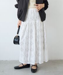 le.coeur blanc | レースギャザーキリカエスカート(スカート)