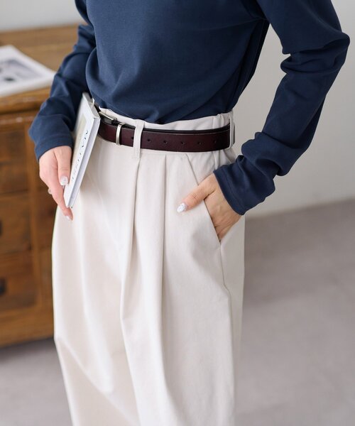 DISCOAT(ディスコート)の「2タックワイドストレッチチノ(その他パンツ・レディース・ベージュ/ブラウン/アイボリー・SMALL/MEDIUM/LARGE)」の8枚目の写真