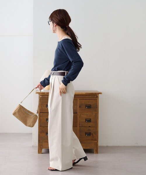 DISCOAT(ディスコート)の「2タックワイドストレッチチノ(その他パンツ・レディース・ベージュ/ブラウン/アイボリー・SMALL/MEDIUM/LARGE)」の11枚目の写真