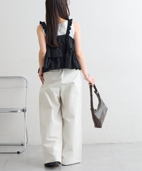 DISCOAT(ディスコート)の「2タックワイドストレッチチノ(その他パンツ・レディース・ベージュ/ブラウン/アイボリー・SMALL/MEDIUM/LARGE)」の14枚目の写真
