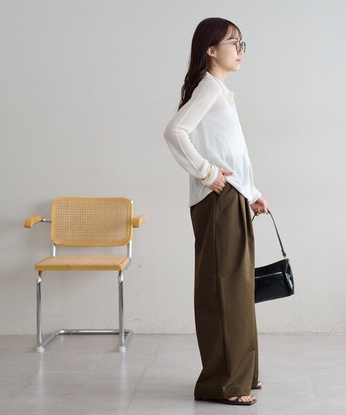 DISCOAT(ディスコート)の「2タックワイドストレッチチノ(その他パンツ・レディース・ベージュ/ブラウン/アイボリー・SMALL/MEDIUM/LARGE)」の21枚目の写真