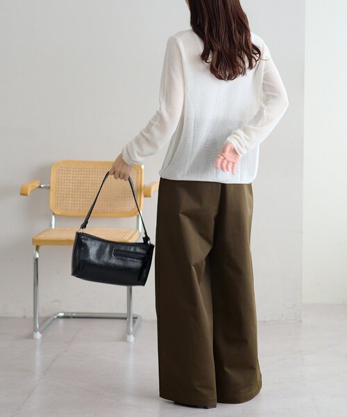 DISCOAT(ディスコート)の「2タックワイドストレッチチノ(その他パンツ・レディース・ベージュ/ブラウン/アイボリー・SMALL/MEDIUM/LARGE)」の22枚目の写真
