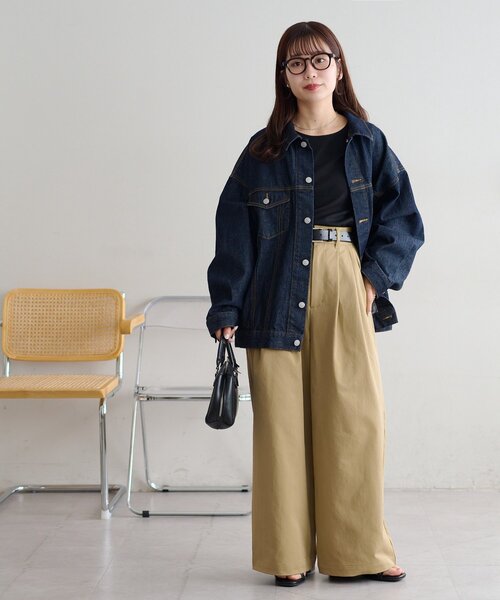 DISCOAT(ディスコート)の「2タックワイドストレッチチノパンツ(その他パンツ・レディース・ベージュ/ブラウン/アイボリー・SMALL/MEDIUM/LARGE)」の21枚目の写真