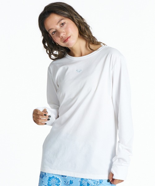 ROXY(ロキシー)の「ROXY/ロキシー レディース 長袖 ロンT 水陸両用 RLY261615M UT(Tシャツ/カットソー・レディース・ブラウン/ブラック/ホワイト・FREE)」の2枚目の写真