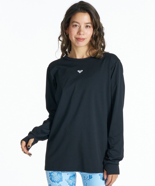 ROXY(ロキシー)の「ROXY/ロキシー レディース 長袖 ロンT 水陸両用 RLY261615M UT(Tシャツ/カットソー・レディース・ブラウン/ブラック/ホワイト・FREE)」の1枚目の写真