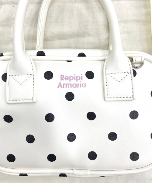 repipi armario(レピピ アルマリオ)の「ミニボストンBAG(ショルダーバッグ・キッズ・サックスブルー/ブラック/ドット・ONESIZE)」の11枚目の写真