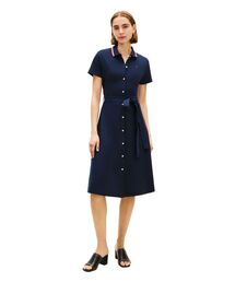 TOMMY HILFIGER | ローブフィット&フレアポロミディショートスリーブワンピース(ワンピース)