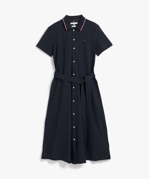 TOMMY HILFIGER(トミーヒルフィガー)の「ローブフィット&フレアポロミディショートスリーブワンピース(ワンピース・レディース・マルチ・MEDIUM/X-SMALL/SMALL)」の10枚目の写真