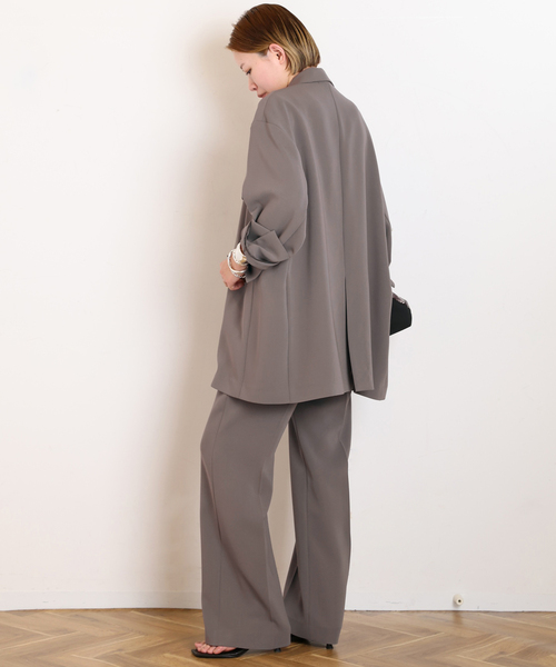 AP STUDIO（エーピーストゥディオ）の「ジョーゼットプルオンパンツ（スラックス・レディース・ブラック/オリーブ・34/36/38/40）」の6枚目の写真