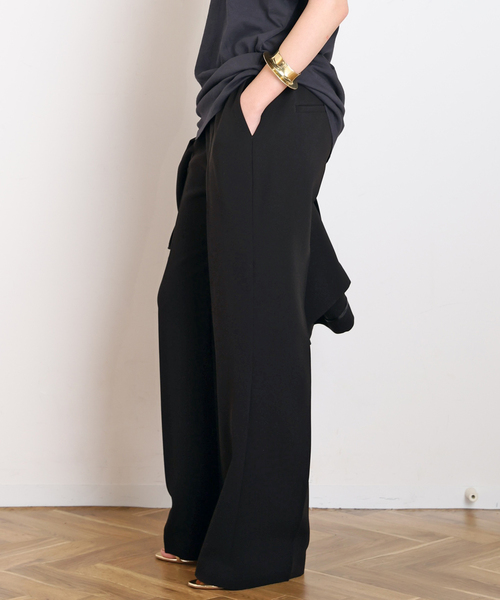 AP STUDIO（エーピーストゥディオ）の「ジョーゼットプルオンパンツ（スラックス・レディース・ブラック/オリーブ・34/36/38/40）」の8枚目の写真