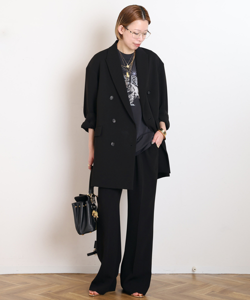 AP STUDIO（エーピーストゥディオ）の「ジョーゼットプルオンパンツ（スラックス・レディース・ブラック/オリーブ・34/36/38/40）」の10枚目の写真