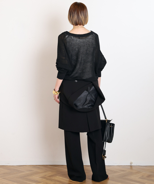 AP STUDIO（エーピーストゥディオ）の「ジョーゼットプルオンパンツ（スラックス・レディース・ブラック/オリーブ・34/36/38/40）」の19枚目の写真