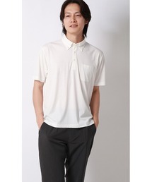 AOYAMA（アオヤマ）の「冷たいポロシャツ【ボタンダウン】【＃すごポロ】肌に触れるとヒンヤリ感じる心地よい涼感（ポロシャツ）」