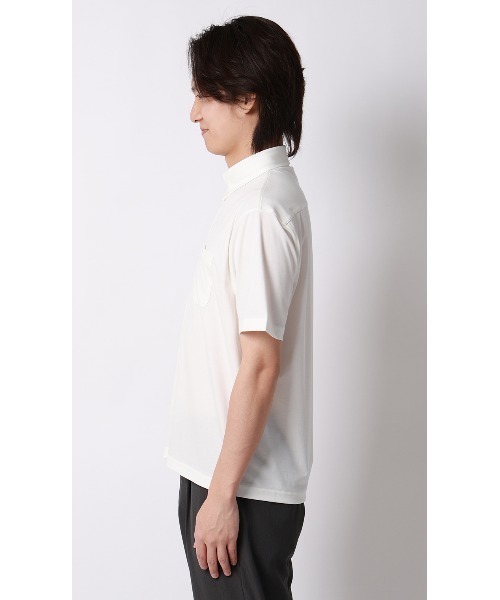 AOYAMA(アオヤマ)の「冷たいポロシャツ【ボタンダウン】【#すごポロ】肌に触れるとヒンヤリ感じる心地よい涼感(ポロシャツ・メンズ・サックスブルー/ネイビー/ブラウン/ホワイト/ブラック/グレー・S/M/L/LL)」の8枚目の写真
