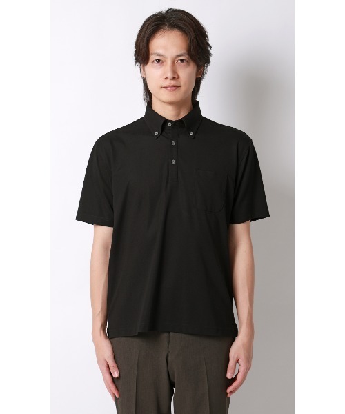 AOYAMA(アオヤマ)の「冷たいポロシャツ【ボタンダウン】【#すごポロ】肌に触れるとヒンヤリ感じる心地よい涼感(ポロシャツ・メンズ・サックスブルー/ネイビー/ブラウン/ホワイト/ブラック/グレー・S/M/L/LL)」の15枚目の写真