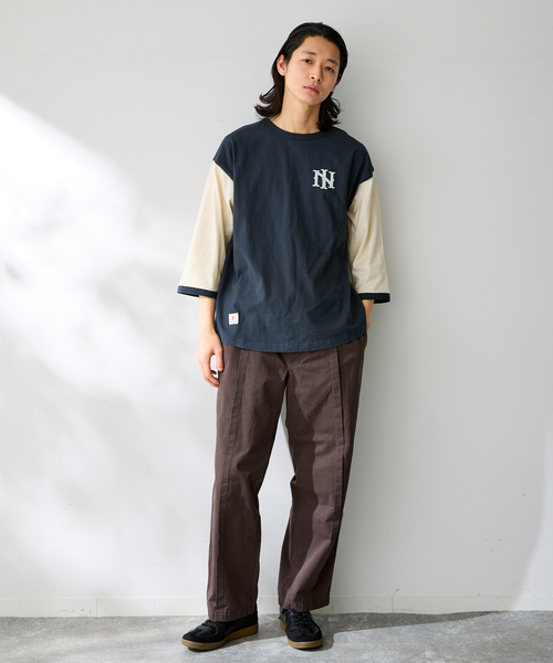 B.C STOCK（ベーセーストック）の「Twill tuck PT（その他パンツ・メンズ・ホワイト/エメラルドブルー/チャコールグレー・FREE）」の4枚目の写真