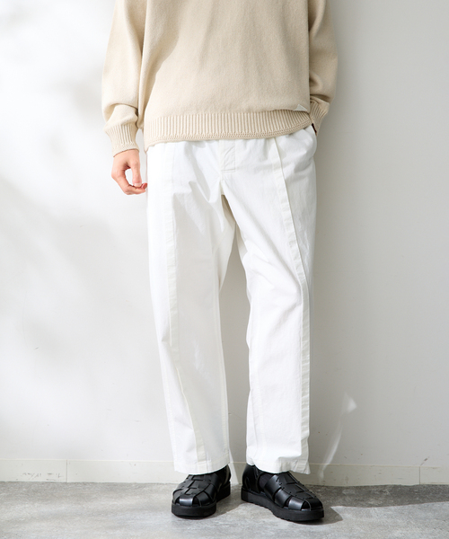 B.C STOCK（ベーセーストック）の「Twill tuck PT（その他パンツ・メンズ・ホワイト/エメラルドブルー/チャコールグレー・FREE）」の9枚目の写真
