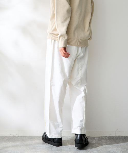 B.C STOCK（ベーセーストック）の「Twill tuck PT（その他パンツ・メンズ・ホワイト/エメラルドブルー/チャコールグレー・FREE）」の11枚目の写真