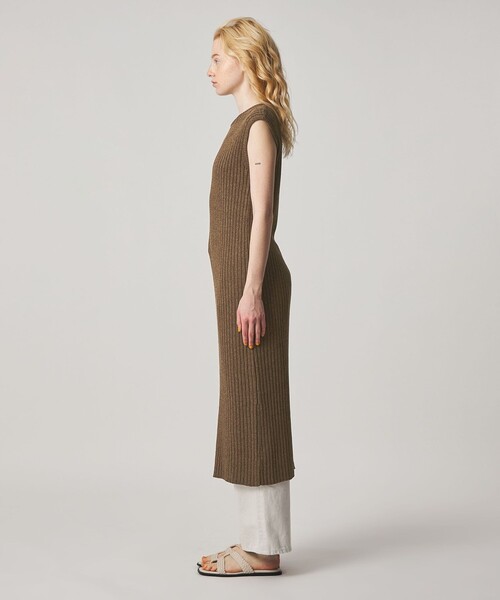 Steven Alan（スティーブンアラン）の「＜Steven Alan＞リブ ノースリーブ ワンピース（ワンピース・レディース・ダークブラウン/ブラック・FREE）」の5枚目の写真