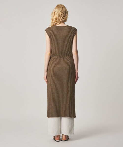 Steven Alan（スティーブンアラン）の「＜Steven Alan＞リブ ノースリーブ ワンピース（ワンピース・レディース・ダークブラウン/ブラック・FREE）」の6枚目の写真