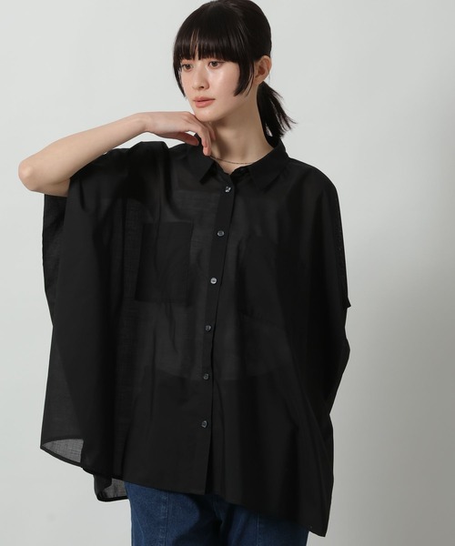 LAKOLE(ラコレ)の「シアーポンチョシャツ / 671836(シャツ/ブラウス・レディース・ブラック/アイボリー/ラベンダー/ブラウン・FREE)」の20枚目の写真