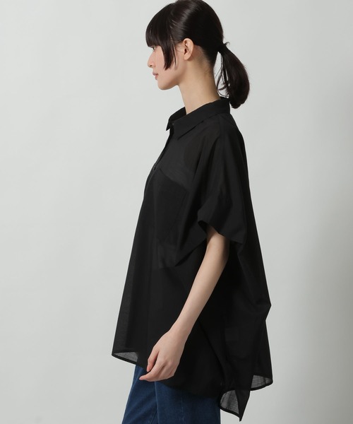 LAKOLE(ラコレ)の「シアーポンチョシャツ / 671836(シャツ/ブラウス・レディース・ブラック/アイボリー/ラベンダー/ブラウン・FREE)」の21枚目の写真