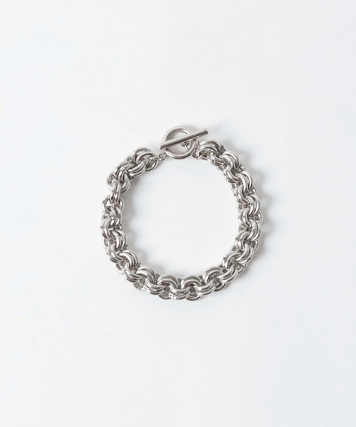 RAGEBLUE（レイジブルー）の「Stainless Double Chain Braceletス/テンレスダブルチェーンブレスレット（ブレスレット・メンズ・ホワイト/その他1・FREE）」の2枚目の写真