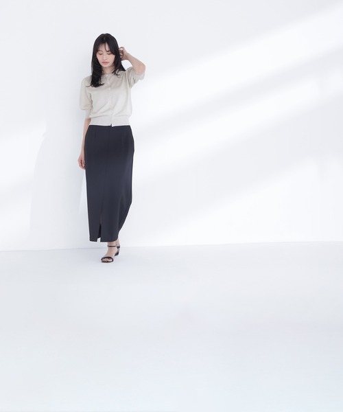 NATURAL BEAUTY BASIC(ナチュラルビューティーベーシック)の「ハーフスリーブラメカーディガン(カーディガン/ボレロ・レディース・チャコールグレー/ピンク/ベージュ・フリ-)」の14枚目の写真