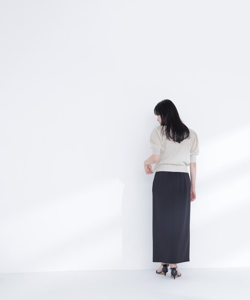 NATURAL BEAUTY BASIC(ナチュラルビューティーベーシック)の「ハーフスリーブラメカーディガン(カーディガン/ボレロ・レディース・チャコールグレー/ピンク/ベージュ・フリ-)」の16枚目の写真