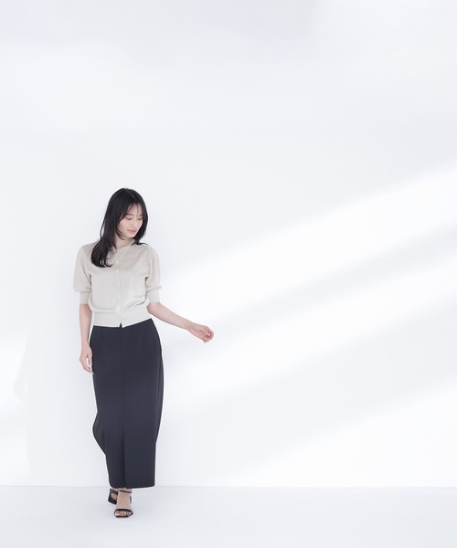 NATURAL BEAUTY BASIC(ナチュラルビューティーベーシック)の「ハーフスリーブラメカーディガン(カーディガン/ボレロ・レディース・チャコールグレー/ピンク/ベージュ・フリ-)」の20枚目の写真