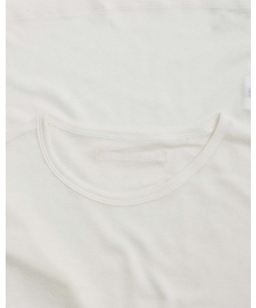 999HUMANITY(999ヒューマニティ)の「ウールテンセルブレンドレイヤードロングスリーブTシャツ(ホワイト)(Tシャツ/カットソー・レディース・その他・OS)」の3枚目の写真
