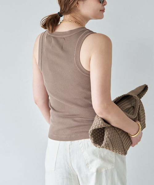 Citizens of humanity（シチズンズオブヒューマニティー）の「【CITIZENS of HUMANITY/シチズンズ・オブ・ヒューマニティ】isabel rib tank（Tシャツ/カットソー・レディース・モカ/ブラウン・FREE）」の18枚目の写真