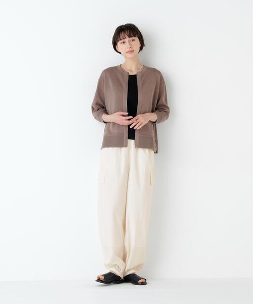 human woman（ヒューマンウーマン）の「◆ドロストカーゴ（カーゴパンツ・レディース・ホワイト/ネイビー・MEDIUM）」の20枚目の写真