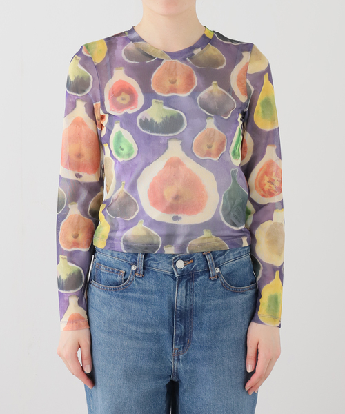 Carne Bollente(カルネボレンテ)の「Carne Bollente / カルネボレンテ The Fig Dig(Tシャツ/カットソー・レディース・パープル・X-SMALL)」の6枚目の写真