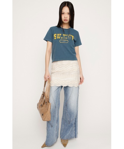 SLY（スライ）の「【SNSで話題！】LOGO ON PATCH T/SH ロゴオンパッチティーシャツ 春服 夏服（Tシャツ/カットソー・レディース・ライトイエロー/ライトピンク/ライトブラック/ネイビー・FREE）」の10枚目の写真