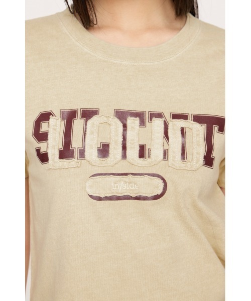 SLY（スライ）の「【SNSで話題！】LOGO ON PATCH T/SH ロゴオンパッチティーシャツ 春服 夏服（Tシャツ/カットソー・レディース・ライトイエロー/ライトピンク/ライトブラック/ネイビー・FREE）」の19枚目の写真
