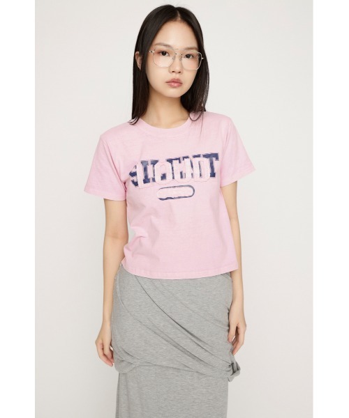 SLY（スライ）の「【SNSで話題！】LOGO ON PATCH T/SH ロゴオンパッチティーシャツ 春服 夏服（Tシャツ/カットソー・レディース・ライトイエロー/ライトピンク/ライトブラック/ネイビー・FREE）」の20枚目の写真